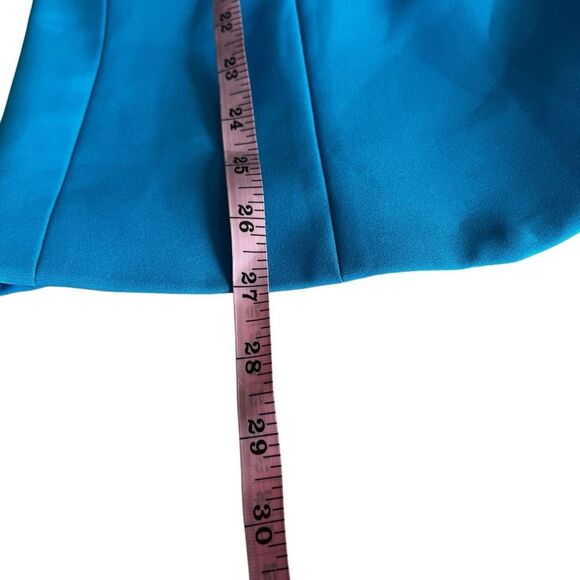 FRAME Malibu Blue One Button Blazer Jacket – Size 6 – Vibrant Turquoise Workwear - Picture 8 of 11